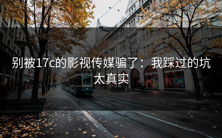 别被17c的影视传媒骗了：我踩过的坑太真实